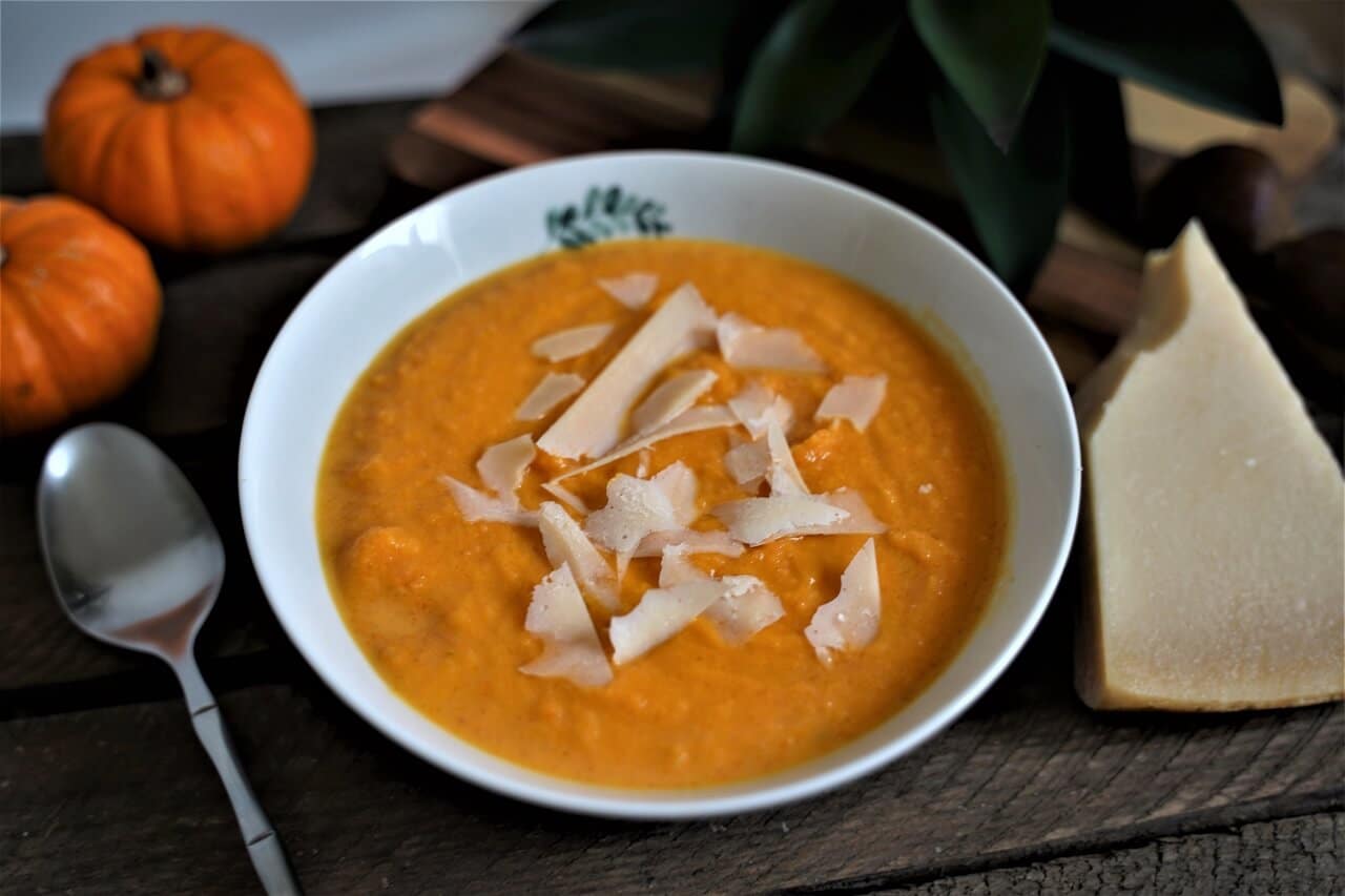 recette de soupe de potiron au parmesan