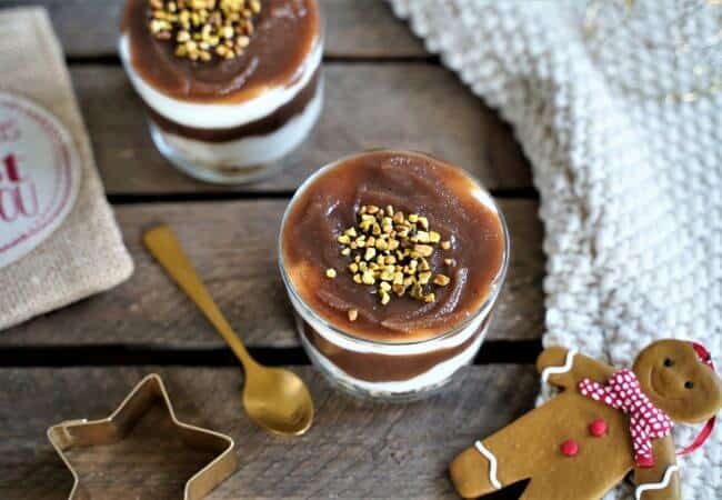 Verrine sucrée de Noël à la crème de marrons