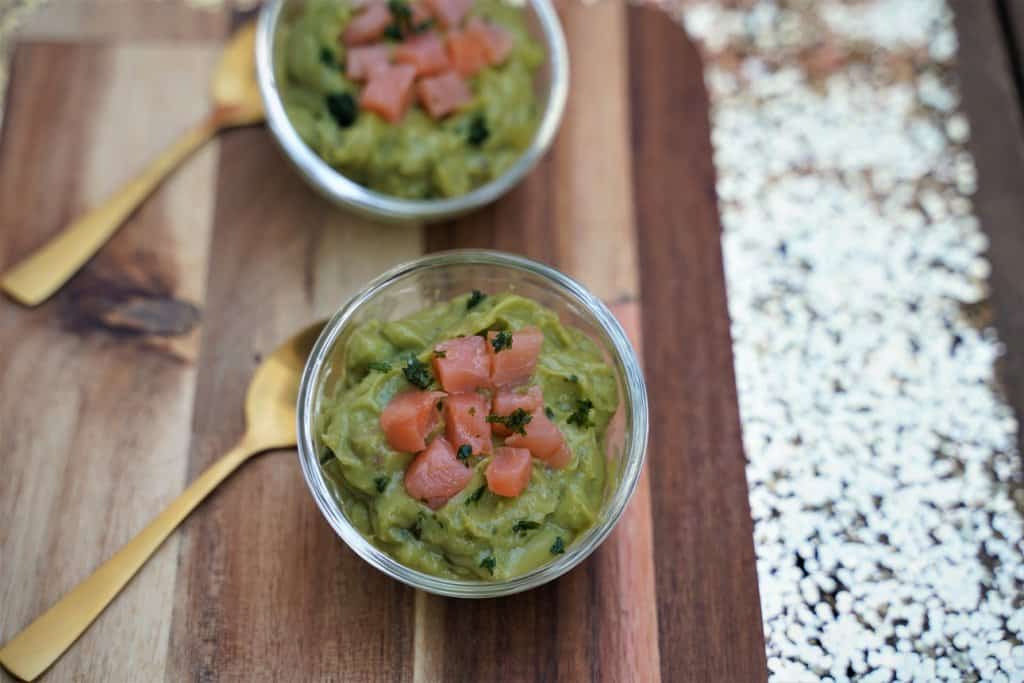 Apero froid avocat saumon fumé