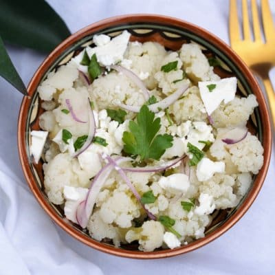 Salade de chou-fleur à la feta Salade de chou-fleur à la feta
