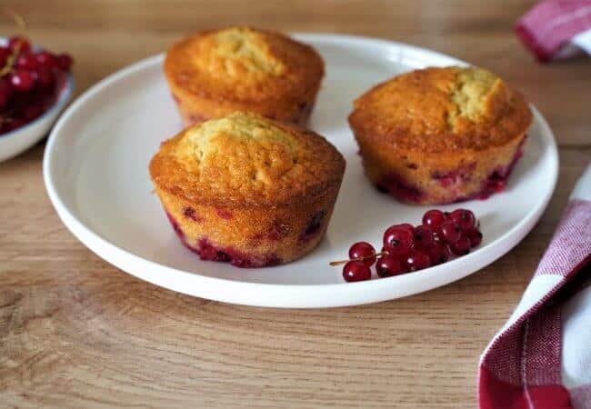 Muffins aux groseilles fraiches