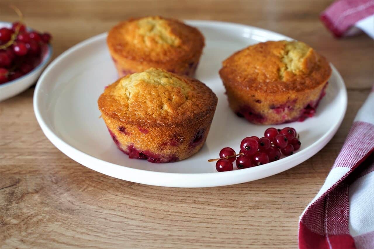 Muffins aux groseilles fraiches