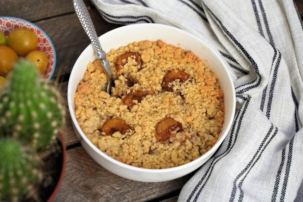 recette de crumble aux mirabelle