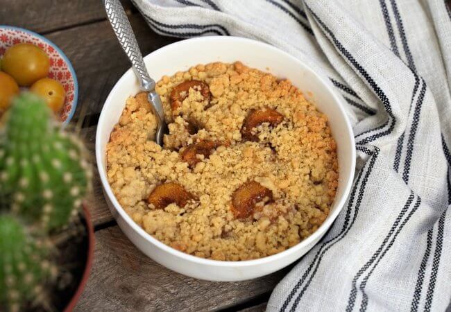 Crumble aux mirabelles