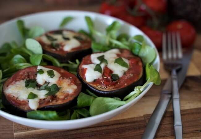 Rondelles d’aubergines façon pizza