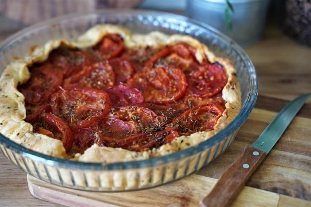 Tarte à la tomate et moutarde