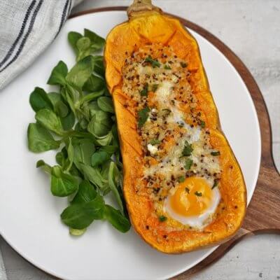 Butternut farcie et gratinée au four Butternut farcie et gratinée au four