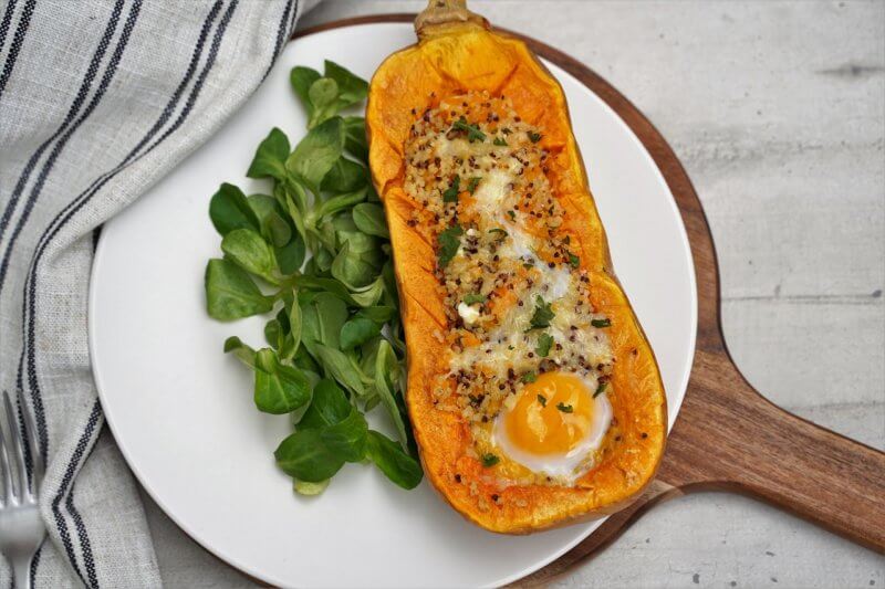 courge butternut farcie gratinée au four