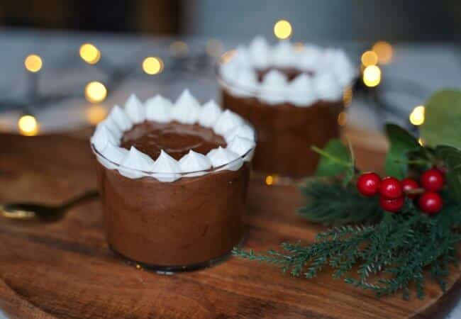 Mousse au chocolat et chantilly