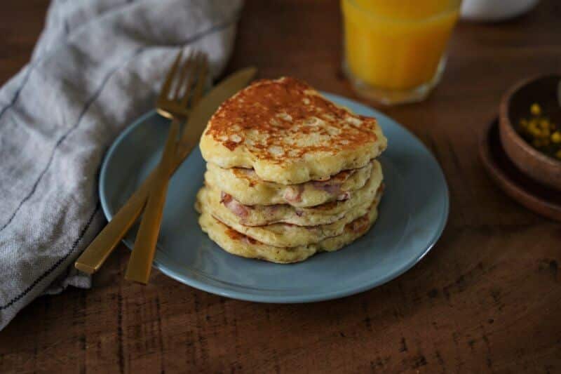 Pancakes lardons et fromage