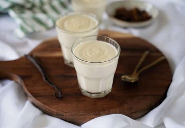 Crème vanille et lait de coco