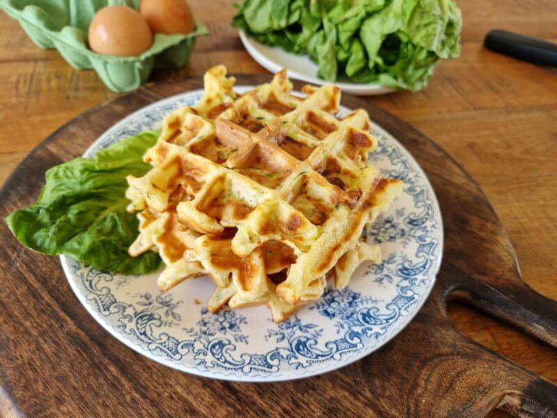 gaufre salée aux courgettes fromage