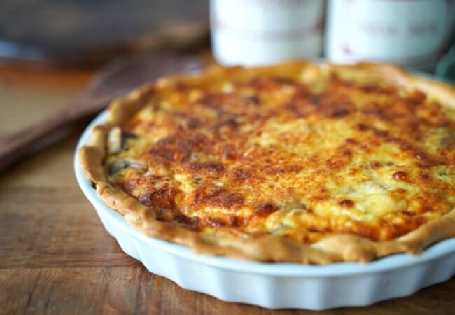 Quiche forestière avec lardons champignons