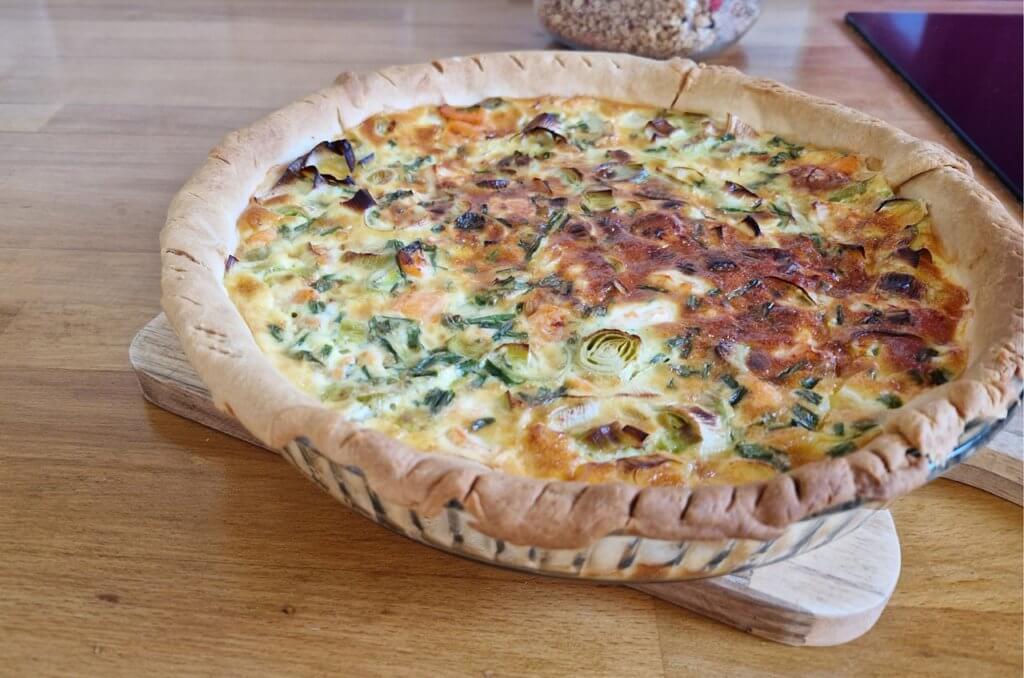 Quiche norvégienne au saumon frais poireaux