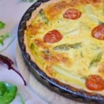 Quiche asperge verte tomates cerises