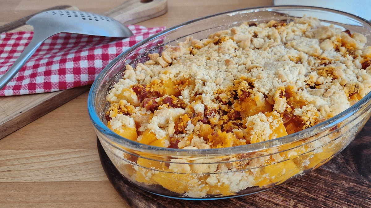 Crumble de butternut et chorizo recette parfaite pour l'Automne