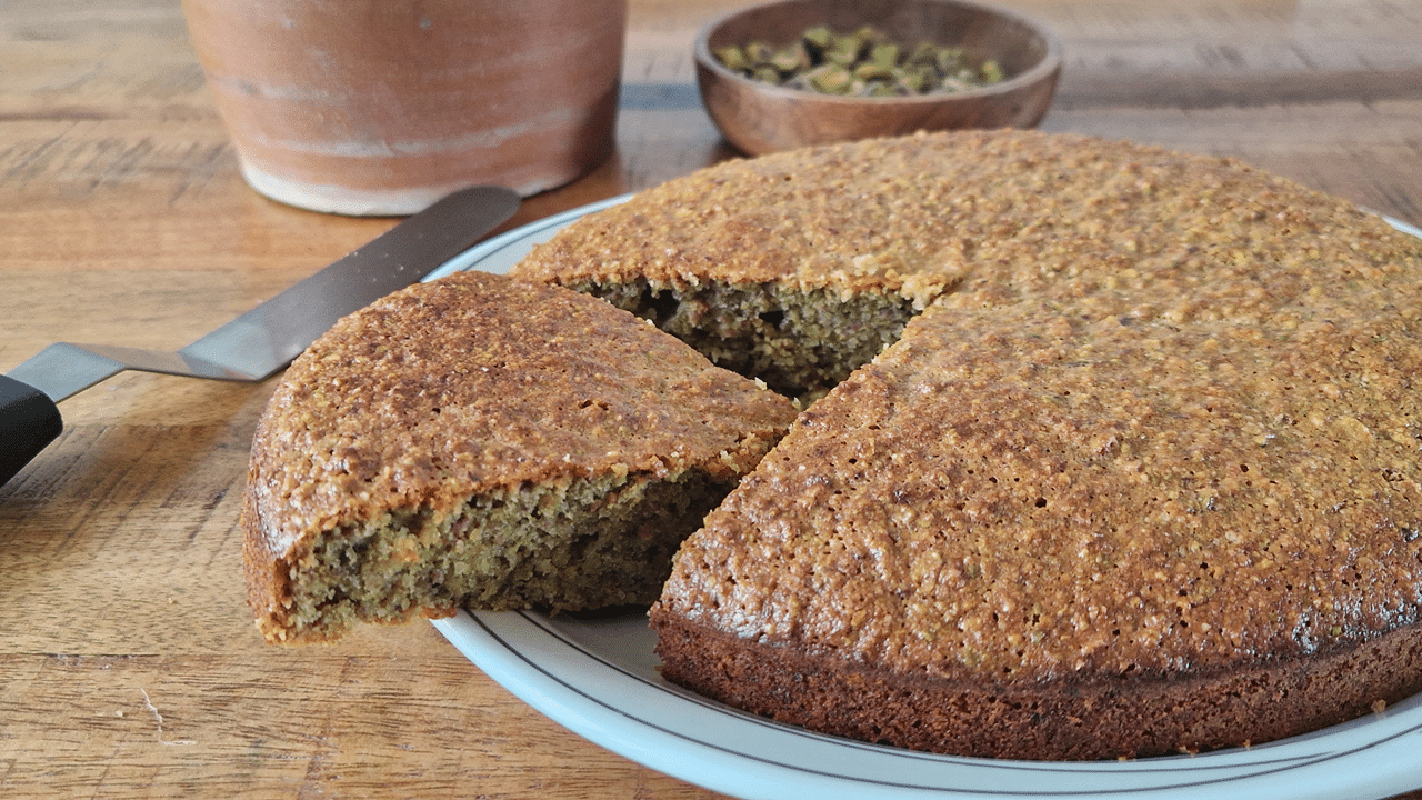 Gâteau sans gluten à la pistache