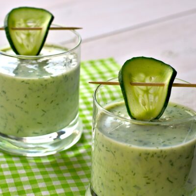 Gaspacho de concombre au yaourt grec parfait pour l’été