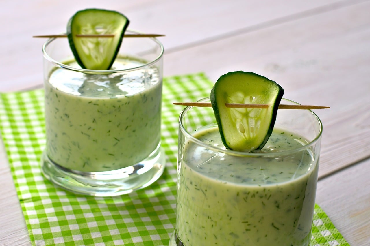 Gaspacho de concombre au yaourt grec parfait pour l’été