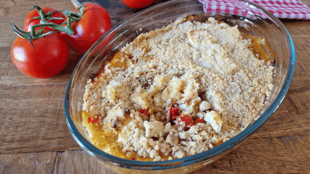 Crumble aux tomates cerises,recette  de l’été