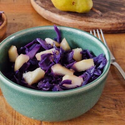 Chou rouge pommes poires miel