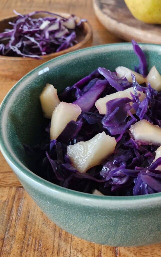 Chou rouge pommes poires miel