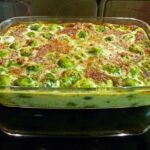 Gratin choux Bruxelles lardons fromage et béchamel