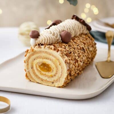 Bûche de Noël crème de marrons et mascarpone