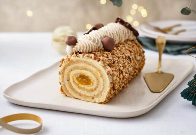 Bûche de Noël crème de marrons et mascarpone