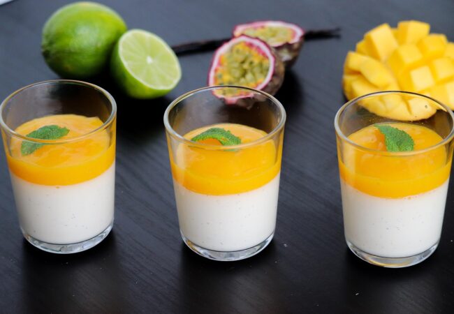 Panna Cotta mangue coco : la recette facile, et sans gélatine