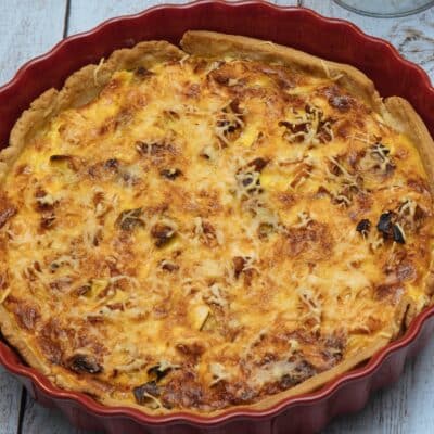Quiche au thon oignons caramélisés