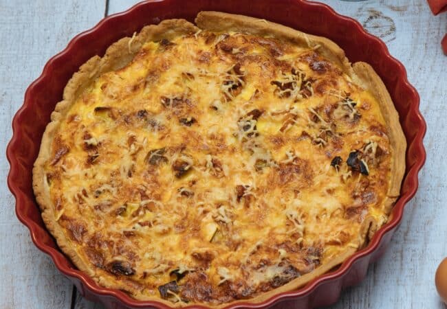 Quiche au thon oignons caramélisés