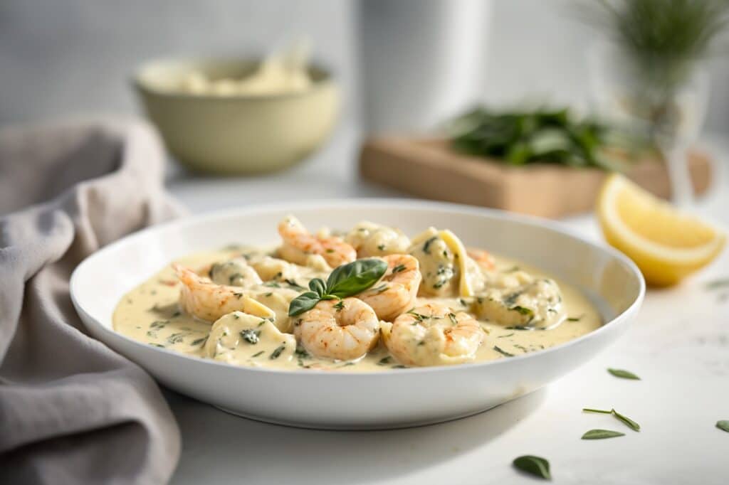 Crevettes sautées à la crème recette facile