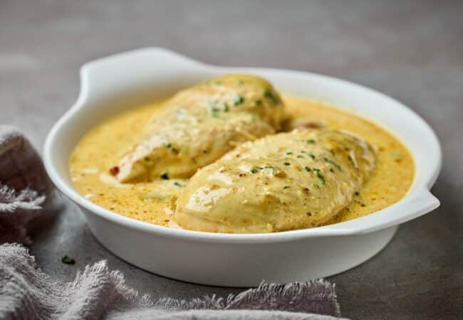 Blanc de poulet sauce mascarpone moutarde au Cookeo Blanc de poulet sauce mascarpone moutarde au Cookeo