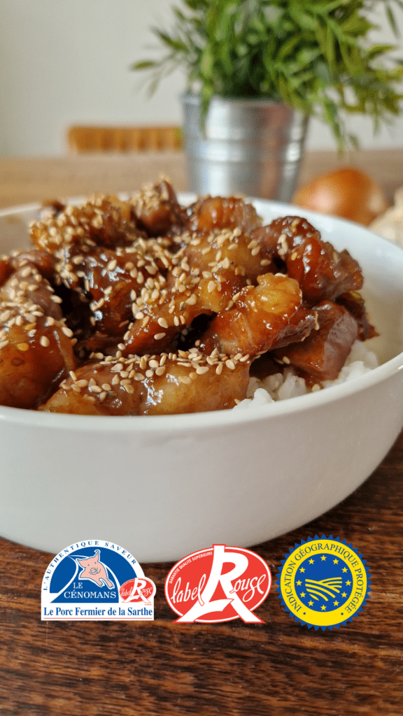 porc Sartois au caramel sauce soja Cenomans | Aux Fourneaux La vraie recette du porc caramélisé à la sauce soja